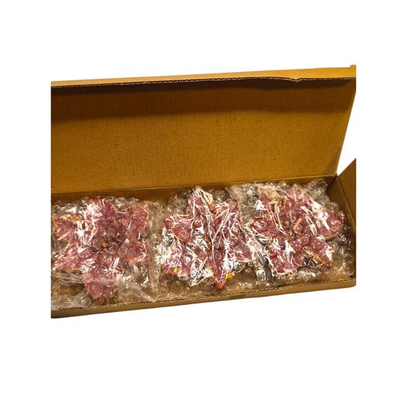 Lillian Vernon Vintage Poinsetta Red Gold Floating Candles Trio NIB Set of 3 - Picture 4 of 5